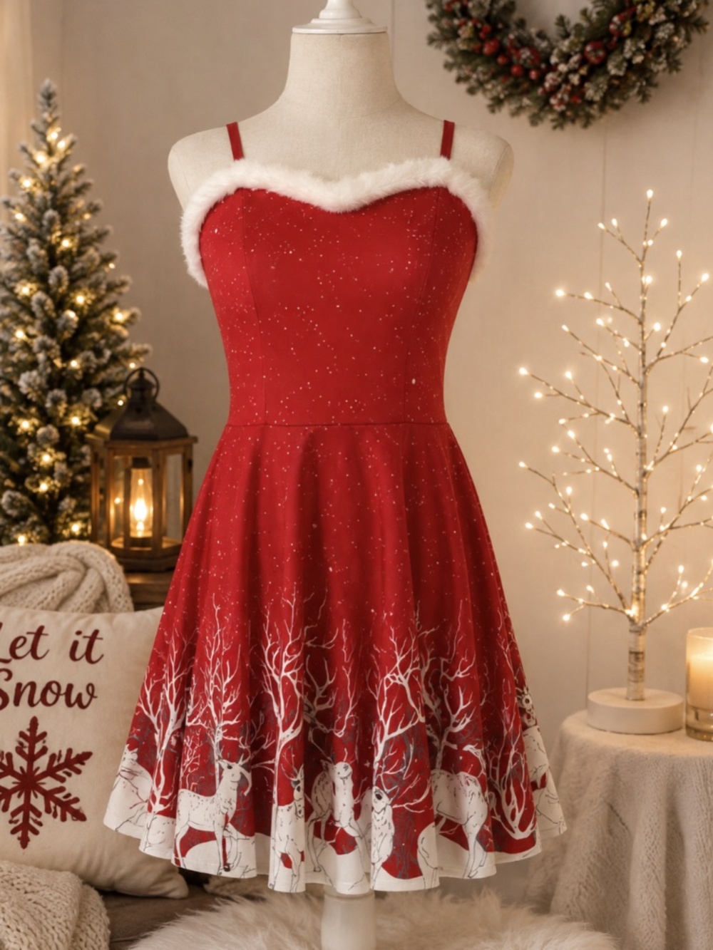 NWT Avidlove Christmas Babydoll Lingerie Size Large